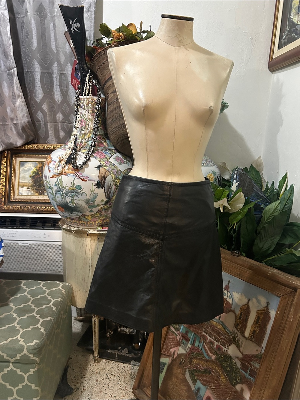Whistles soft leather skirt